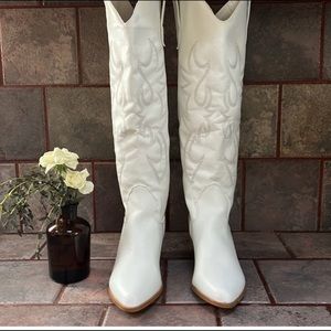 Billing White Cowboy Boots
